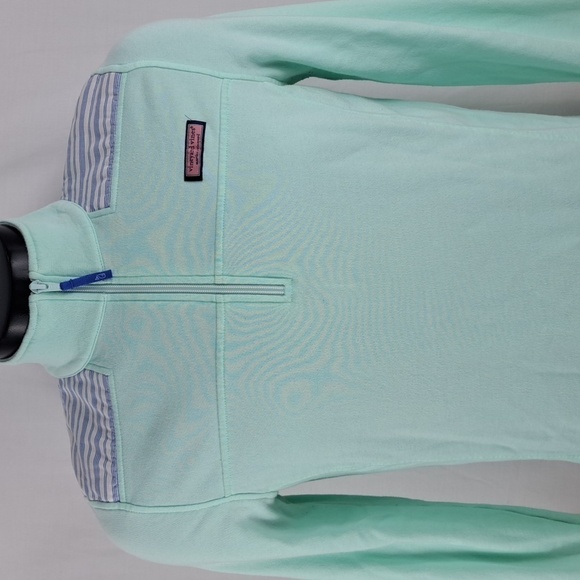 Vineyard Vines Tops - Vineyard Vines Women's 1/4 zip mint green LG casual preppy pullover sweatshirt
